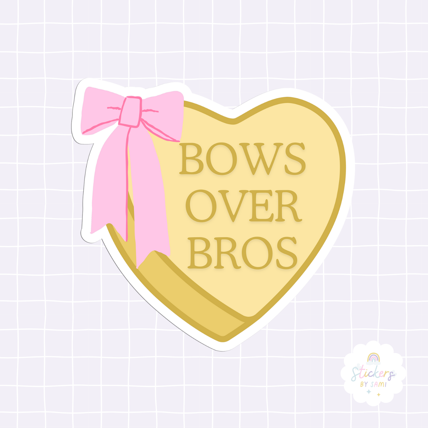 Bows Over Bros Sticker