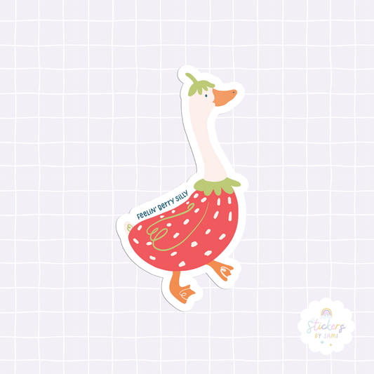 Berry Silly Goose Sticker